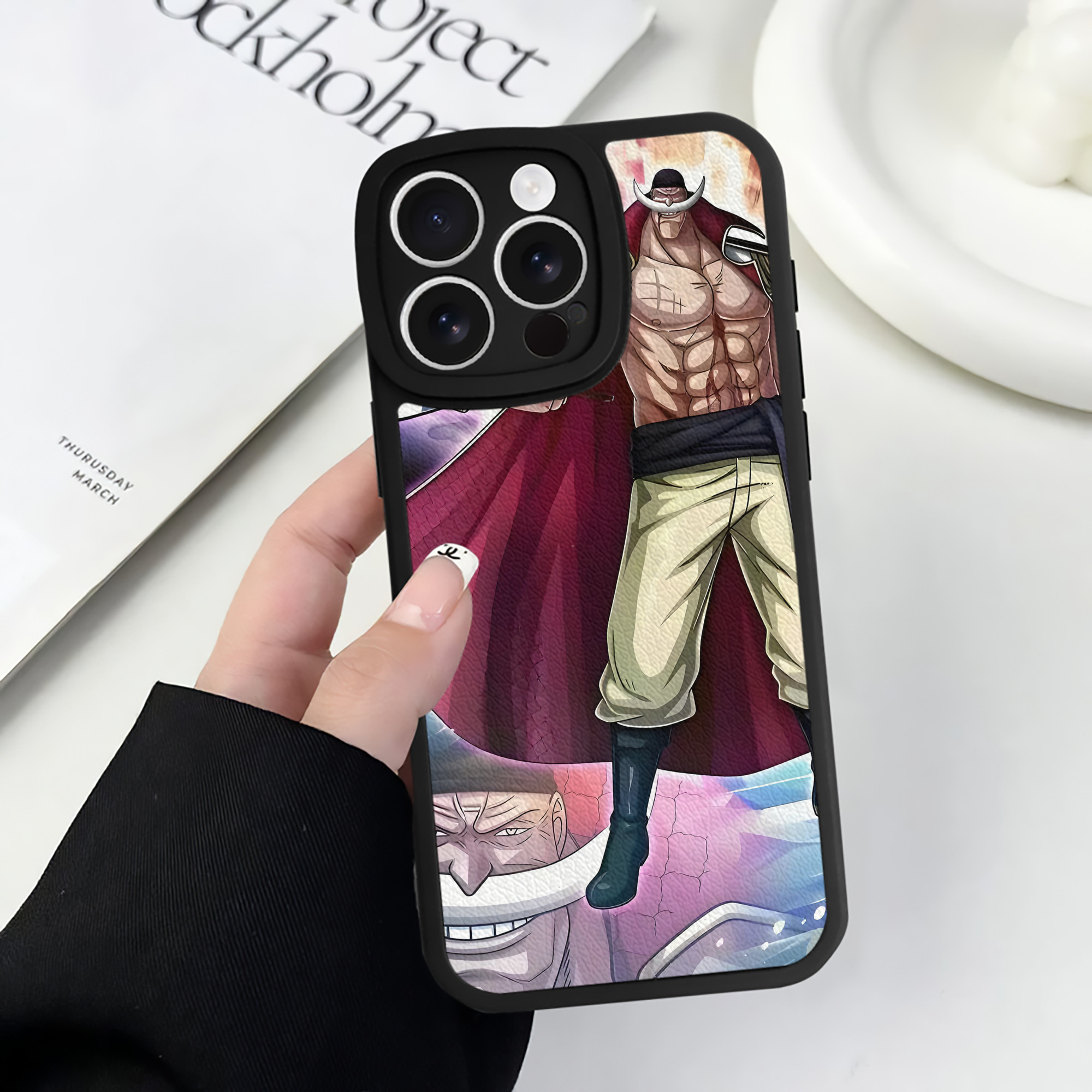 （画像用） ワンピース ONE PIECE 【iPhone 16シリーズ対応】シリコンスマホケース（レザー調） 材質：シリコン